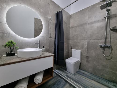 Kylpyhuone majoituspaikassa Vila Egeus
