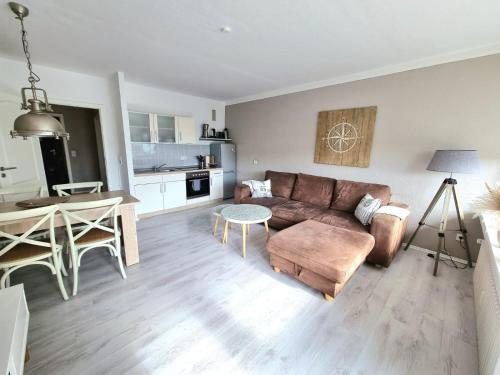 Kuchyň nebo kuchyňský kout v ubytování Strandburg 1
