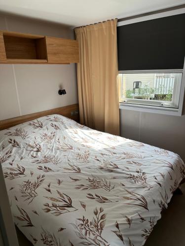 Postel nebo postele na pokoji v ubytování Mobile home