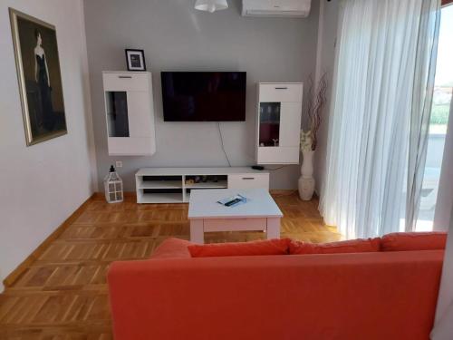 sala de estar con sofá y TV en Apartments Green Oasis en Vlašići