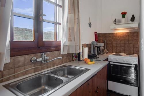 Virtuvė arba virtuvėlė apgyvendinimo įstaigoje Aegean Cottage Andros