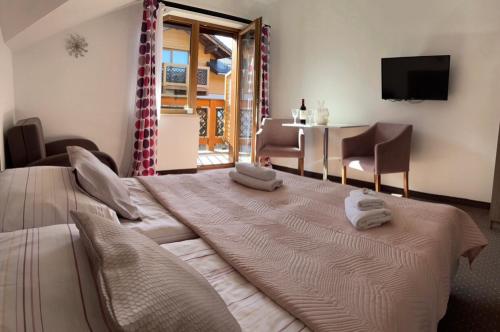 Ein Bett oder Betten in einem Zimmer der Unterkunft Królewna Śnieżka