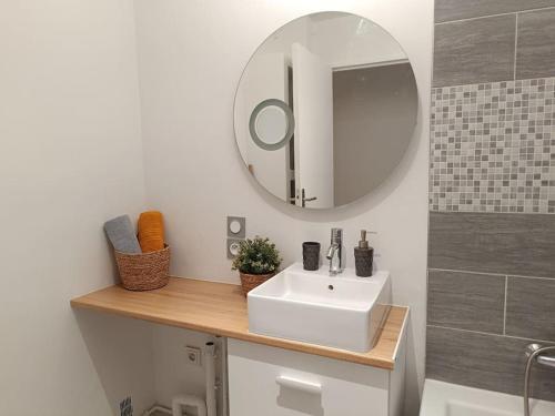 Koupelna v ubytování Appartement aux Portes de Paris, métro 12