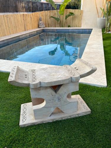 Appartement avec piscine privée 4 à 6p 5min de la plage