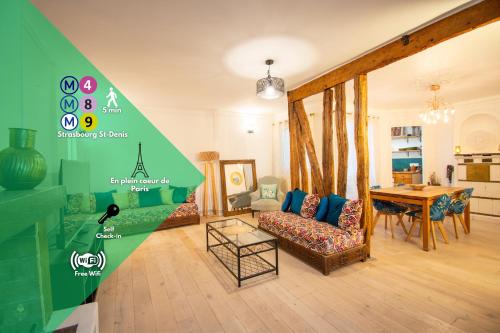 Wonderful typical Paris flat 3 bedrooms / 6 pax