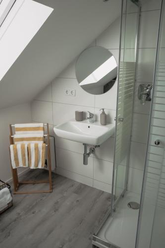 Ένα μπάνιο στο Stilvolles Apartment