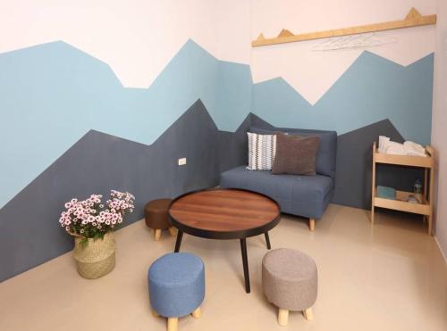 Ruang duduk di Xiaodou B&B