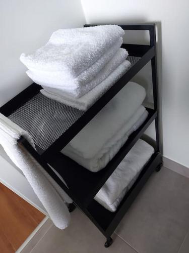 Katil atau katil-katil dalam bilik di Appartement Orchidee - De Haan incl. privé parking