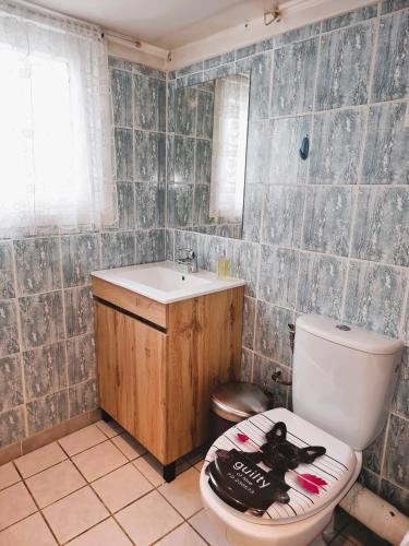 une salle de bain avec toilettes et lavabo dans l'établissement NICE LOCATION EASY ACCESS TO STADIUM FOR OLYMPIC GAMES PARIS 2024, à Colombes