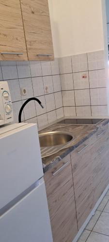 Kuchyň nebo kuchyňský kout v ubytování apartmani Natali