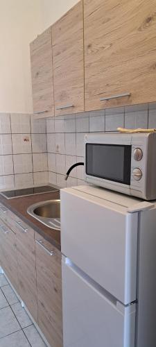 Kuchyň nebo kuchyňský kout v ubytování apartmani Natali