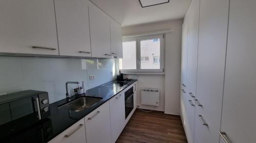 Kuchyň nebo kuchyňský kout v ubytování Apartment Heidi
