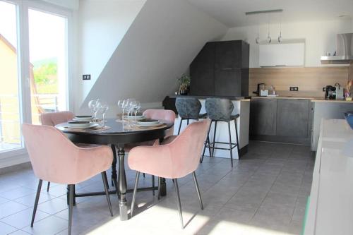 Dapur atau dapur kecil di Appartement avec vue panoramique