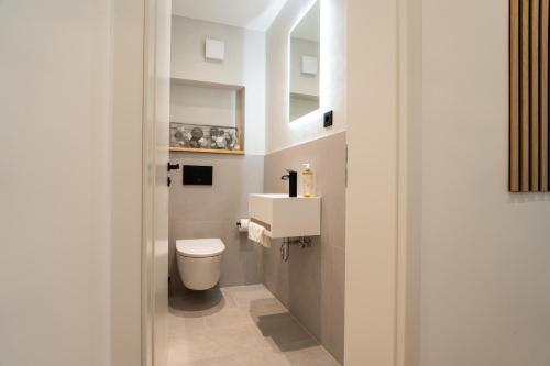 Koupelna v ubytování Schlossberg Residences: City-Apartment im Herzen der Bergstrasse