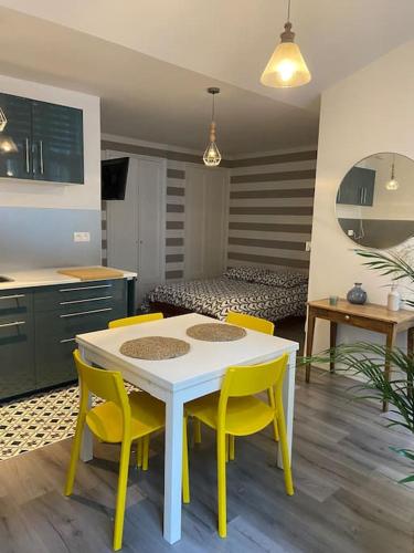 Η κουζίνα ή μικρή κουζίνα στο Dole : studio en plein centre, copropriété calme