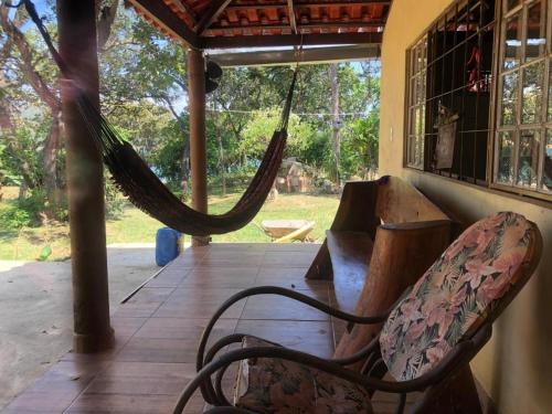 Ruang duduk di Chácara Aconchego