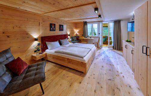 Postel nebo postele na pokoji v ubytování Blumbauernhof