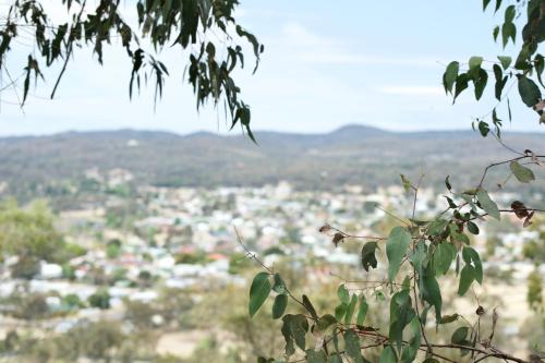 a view of a city from a tree at Eagle's Nest in Stanthorpe