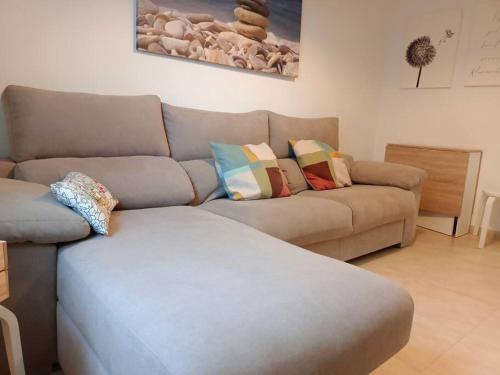 Ein Sitzbereich in der Unterkunft Apartamento Playa de Coroso