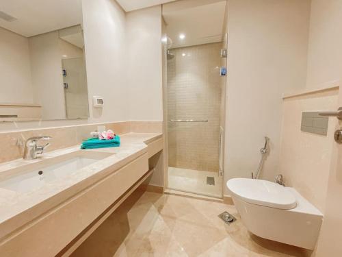 Koupelna v ubytování Cozy 1 Bedroom Ground Floor Apartment with Pool