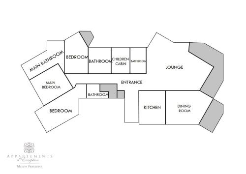 Appartement d'Exception - Jardin Alpin - Courchevel 1850の見取り図または間取り図