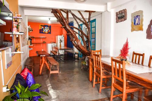 Nhà bếp/bếp nhỏ tại Pousada Diamante Azul- Aconchego no Centro de Lençois