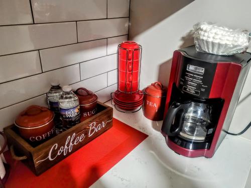 a counter with a coffee maker and a coffeemaker at Cozy Nashville Duplex Unit B in Nashville