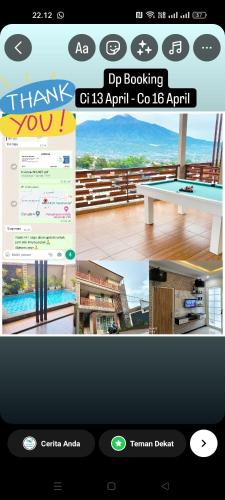 a screenshot of a website with a picture of a bench at Villa Adigroup bayar Offline in Tlekung