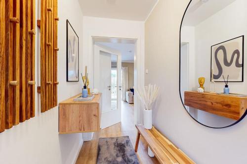 Ένα μπάνιο στο Ferienwohnung in Schwielowsee