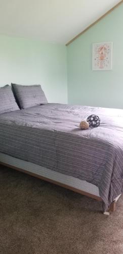 1 cama grande en una habitación con en Sunshine, en Gouldsboro