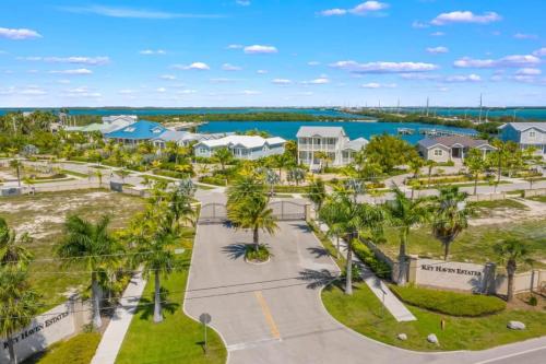 an aerial view of a resort with a body of water at Mastway House -Pool & Dock! in Key West