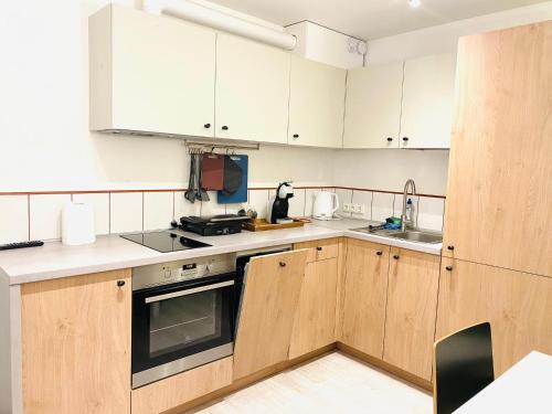 Kuchyň nebo kuchyňský kout v ubytování Modern & Cozy Gem - Spacious Central Retreat with private entrance