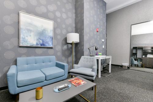Χώρος καθιστικού στο Temple Place Suites 2+3