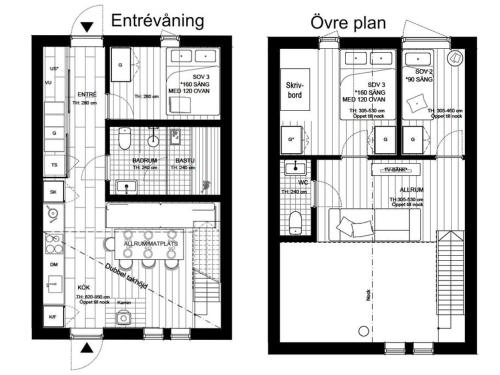 De plattegrond van Ski in/ski out i Funäsdalen! Nybyggt i toppenläge