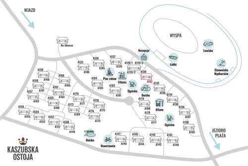 a map of kushikiikiikiikiikiikiikiikiikiiki resort at Domek A 131 Pod Kogutem- Kaszubska Ostoja in Barkocin