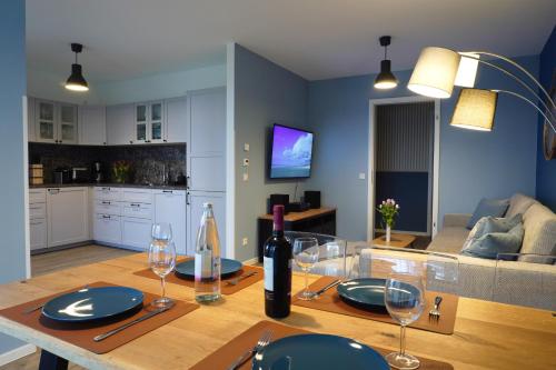 Η κουζίνα ή μικρή κουζίνα στο Apartment "Vinetariff"