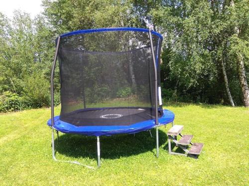 a trampoline in the grass in a field at Chalupa František Filipovice in Filipovice