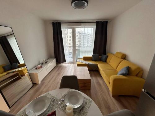 Χώρος καθιστικού στο Modern apartment in Nuppu complex with free parking