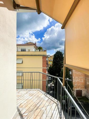 a balcony with a view of a building at Dolce Apartments Albano in Albano Laziale