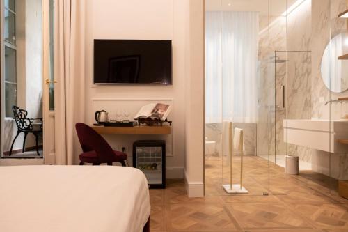 Koupelna v ubytování Suite Residenza Quartieri Storici Duomo