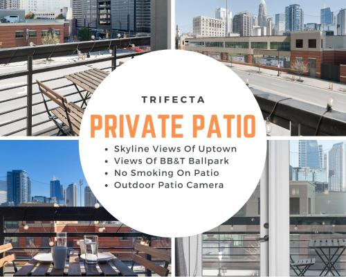 a collage of photos with a view of a city at Trifecta Luxury Serviced Apartment in Uptown CLT in Charlotte