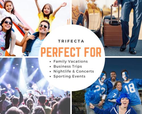 a collage of pictures of people at a concert at Trifecta 10 Min Walk to Epicentre Superhost in Charlotte
