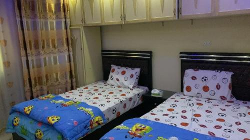 Een bed of bedden in een kamer bij 29عبد العزيز آل سعودي منيل الروضه علي النيل