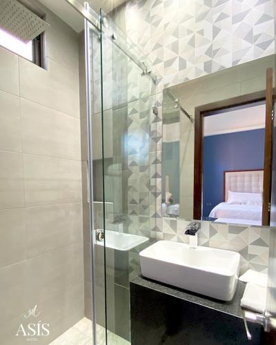 Koupelna v ubytování Hotel Asís