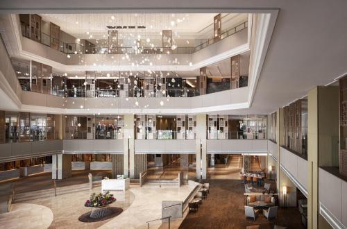 a view of the lobby of a building at Amari Bangkok in Bangkok