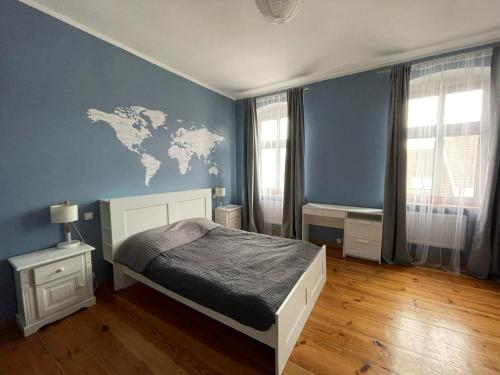 Postel nebo postele na pokoji v ubytování Apartament Fabryka Wody SELF CHECK-IN