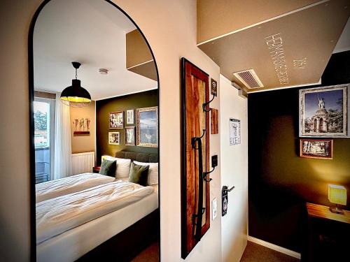 Privathotel Riesenbeckにあるベッド
