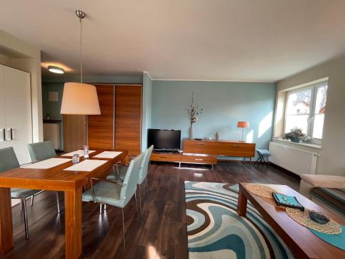 Posezení v ubytování Apartament Słoneczny na Krzywej