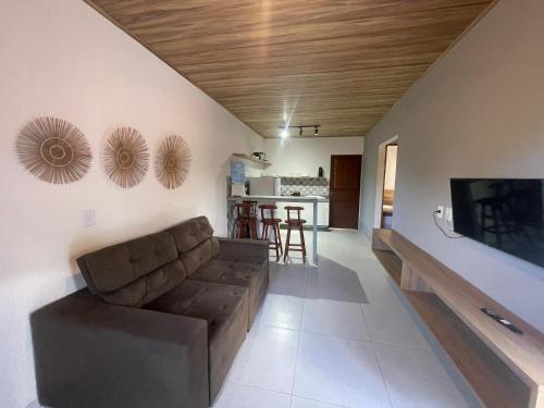 TV a/nebo společenská místnost v ubytování Flats da Ilha 2 Quartos