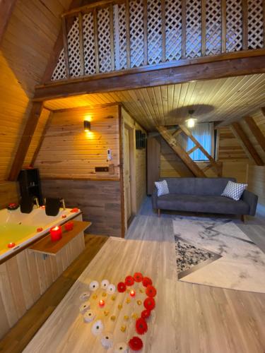 Χώρος καθιστικού στο Pafuli Bungalov